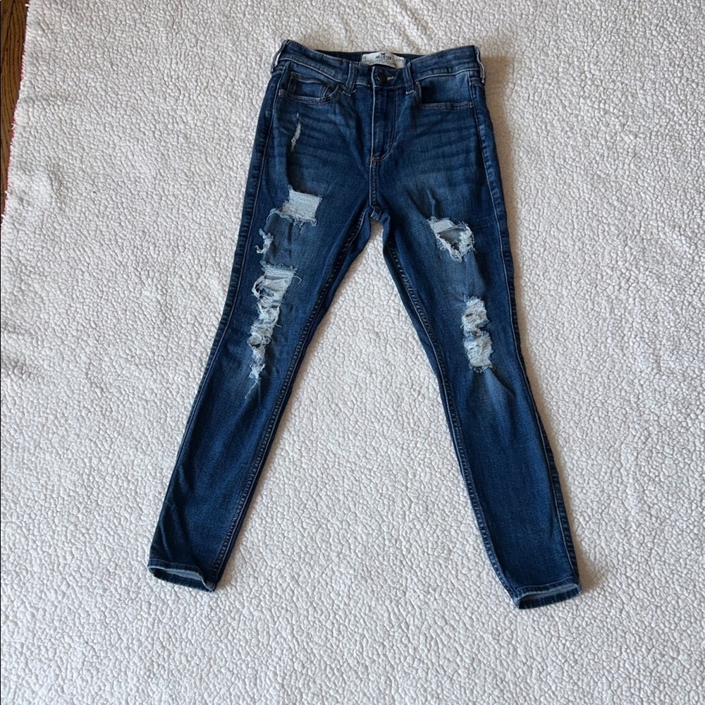 Hollister Distressed Blue Skinny Jeans